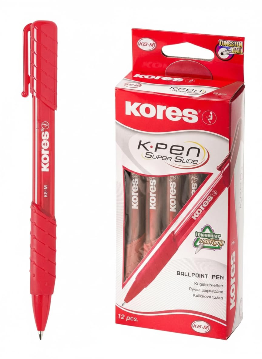 kores-k6-37611-druckkugelschreiber-blau-1-mm-12er-pack image 5