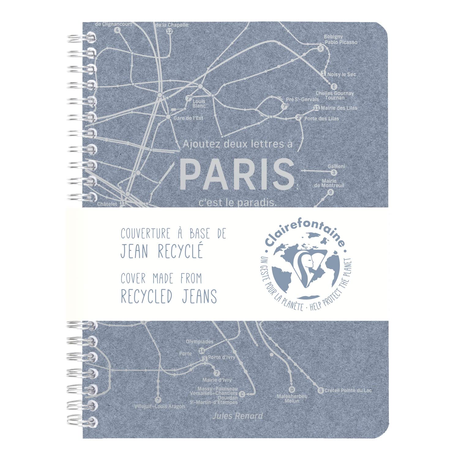 clairefontaine-83536c-notizheft-jeans-metro-a5-74-blatt-liniert-mit-doppelspiral image 7