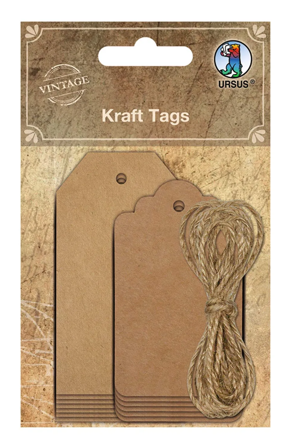 ursus-kraft-tags-anh-nger-kraftpapier-12-st-ck-2-designs-mit-hanfgarn image 1