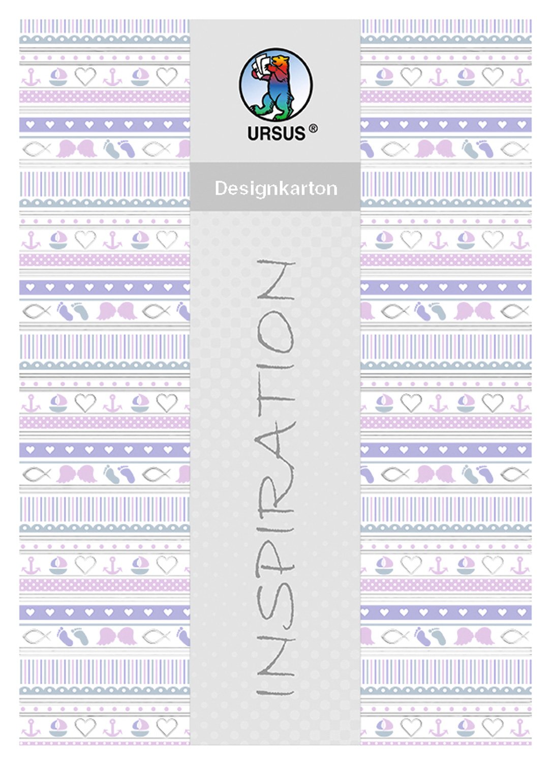 ursus-62344602f-designkarton-meine-taufe-m-dchen-din-a4-200-g-qm-25-blatt-silber image 1