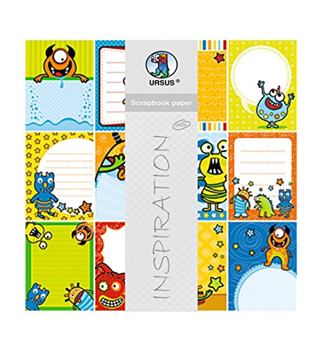 ursus-premium-glitter-scrapbook-paper-monster-motiv-193-30-5-x-30-5-cm-190-g-qm- image 8