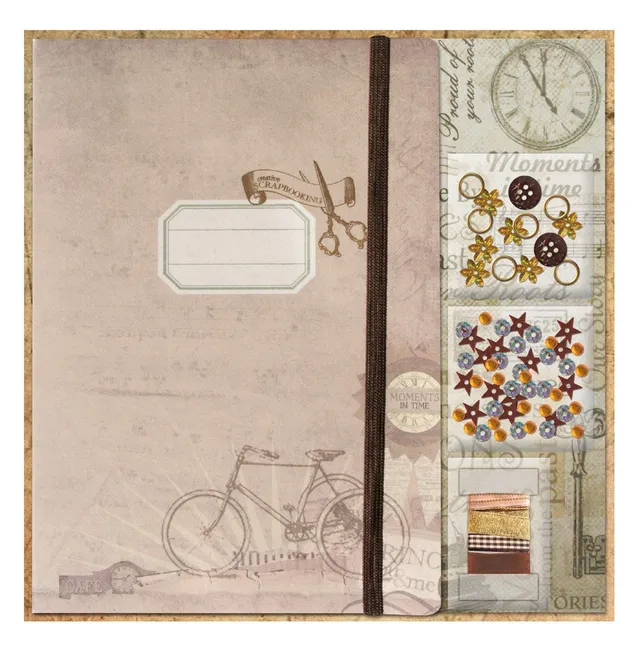 ursus-erinnerungsalbum-leporello-vintage-bastelset-mit-accessoires image 1