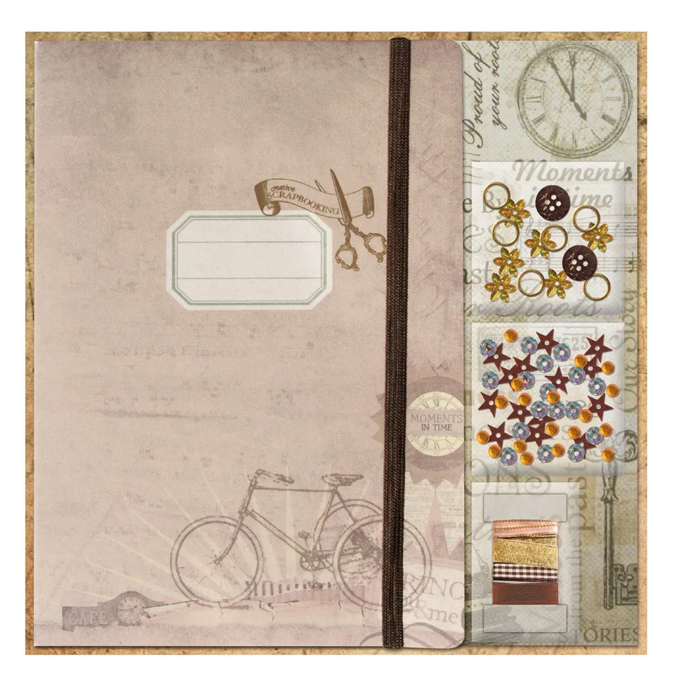 ursus-erinnerungsalbum-leporello-vintage-bastelset-mit-accessoires image 1