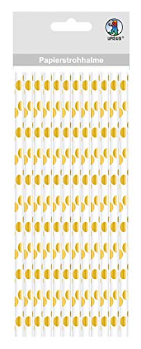 ursus-papierstrohhalme-punkte-gold-gr-e-s-19-5-cm-24-st-ck image 2