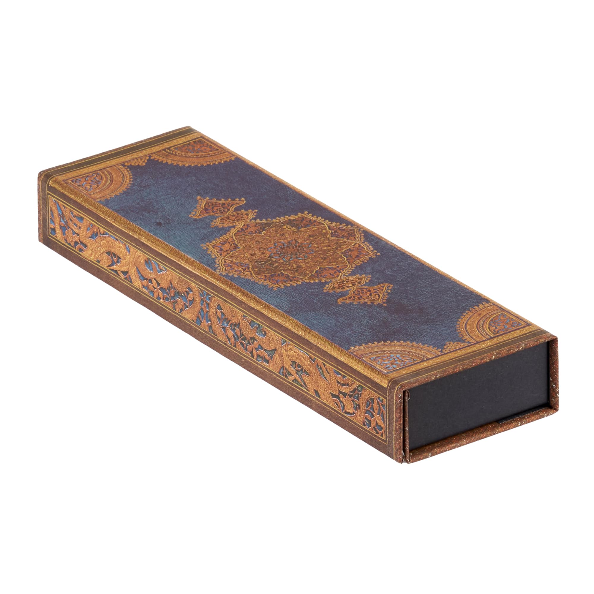 paperblanks-safavid-indigo-stifteetui-mit-wickelverschluss image 1
