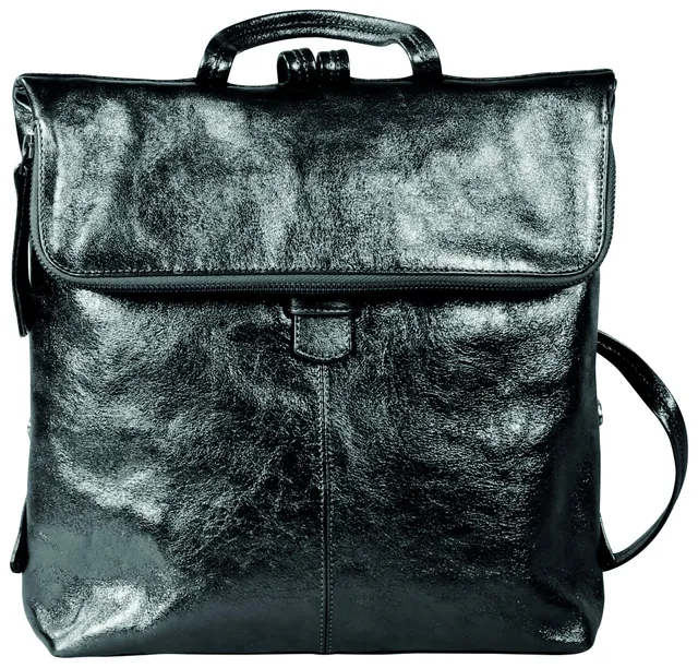 clairefontaine-410010c-rucksack-emalia-aus-leder-34x30x8-cm-schwarz image 1
