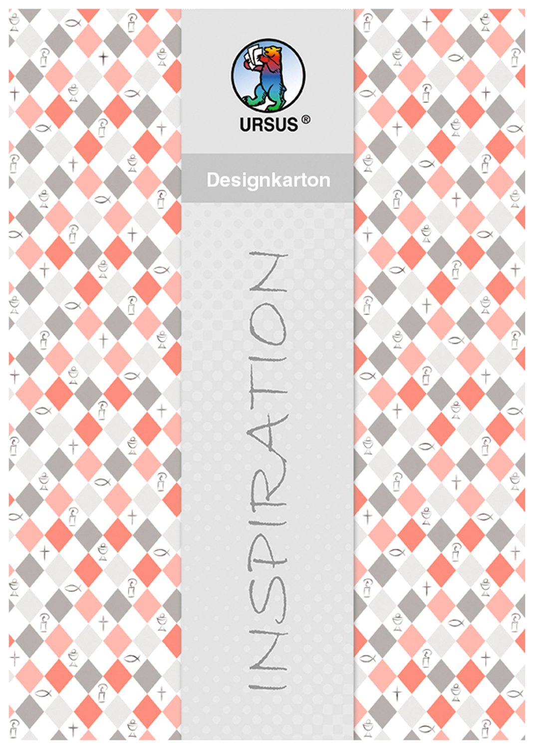 ursus-62154601-designkarton-jesus-orange-raute-a4-200-g-qm-5-blatt image 1