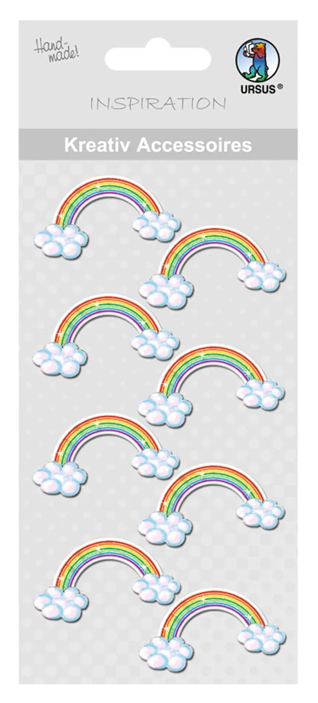 ursus-kreativ-accessoires-regenbogen-8-selbstklebende-deko-sticker image 1