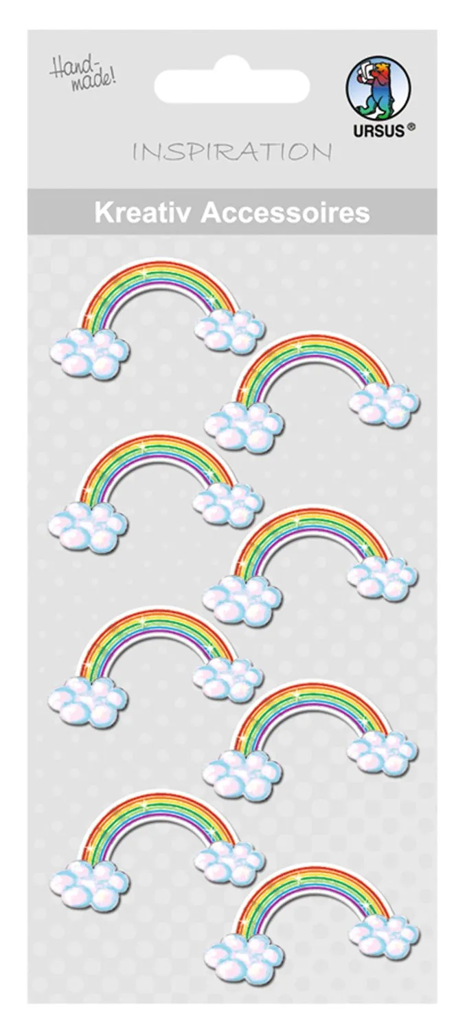 ursus-kreativ-accessoires-regenbogen-8-selbstklebende-deko-sticker image 1