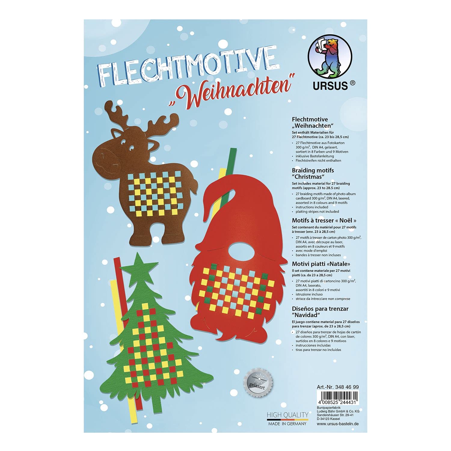 ursus-3484699-flechtmotive-weihnachten-din-a4-27-blatt-9-motive image 1