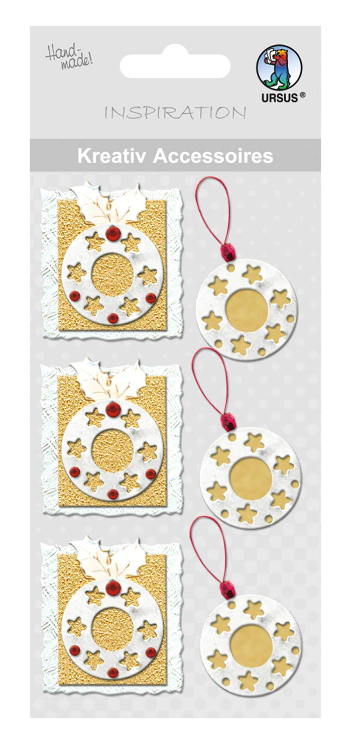 ursus-56400077-kreativ-accessoires-weihnachtsbaumkugeln-selbstklebend image 1