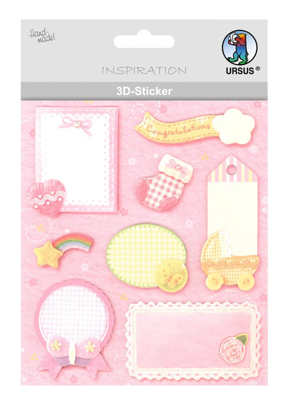ursus-56420060-3d-sticker-baby-motiv-60-selbstklebend image 1