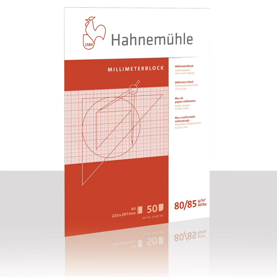 hahnem-hle-millimeter-block-a4-80-g-qm-wei-50-blatt image 1