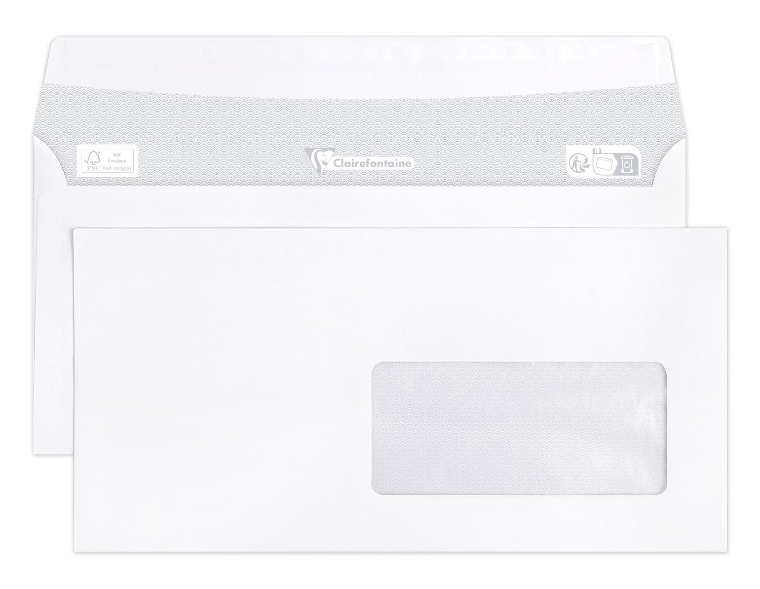 clairefontaine-109355c-umschl-ge-dl-110x220-mm-selbstklebend-90g-mit-fenster-kar image 1
