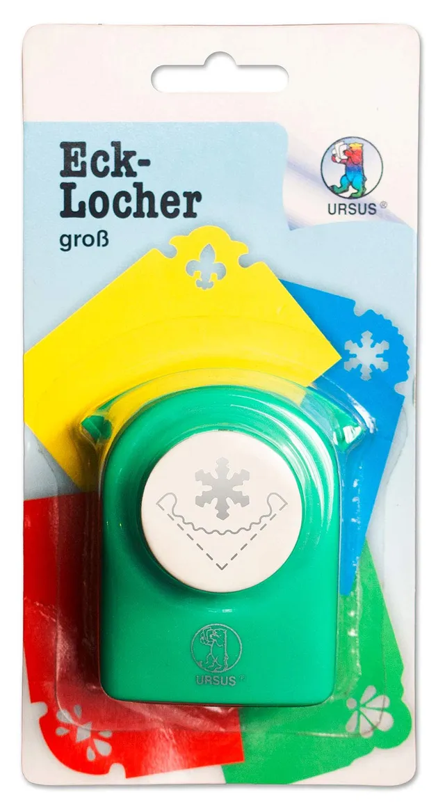 ursus-19640027-locher-gro-schneeflocke-eckenabrunder-aus-kunststoff-mit-metallst image 1