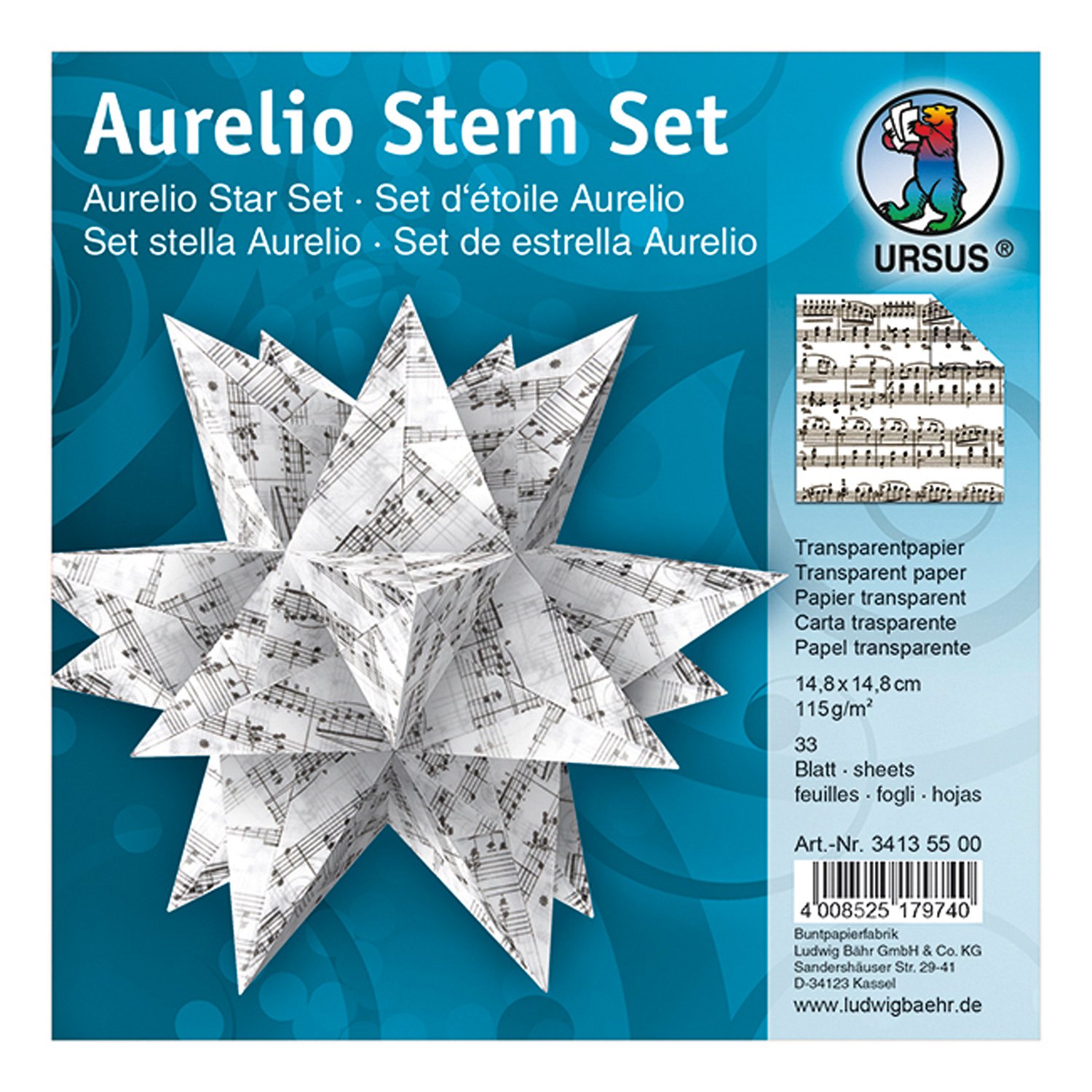 ursus-34135100-faltbl-tter-aurelio-stern-noten-schwarz-20x20-cm-33-blatt-115g image 6