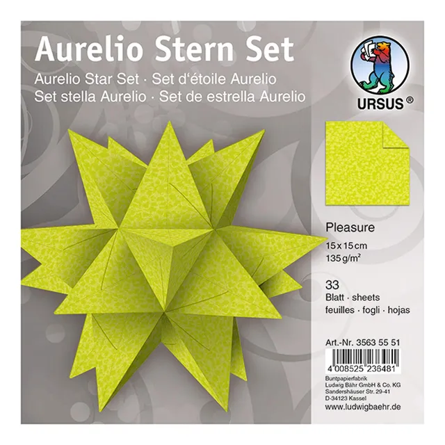 ursus-35635551-faltbl-tter-aurelio-stern-pleasure-hellgr-n-33-blatt-15x15-cm image 1