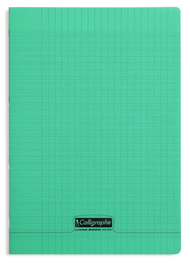 clairefontaine-calligraphe-schulheft-din-a4-franz-sische-lineatur-48-blatt-gr-n image 1