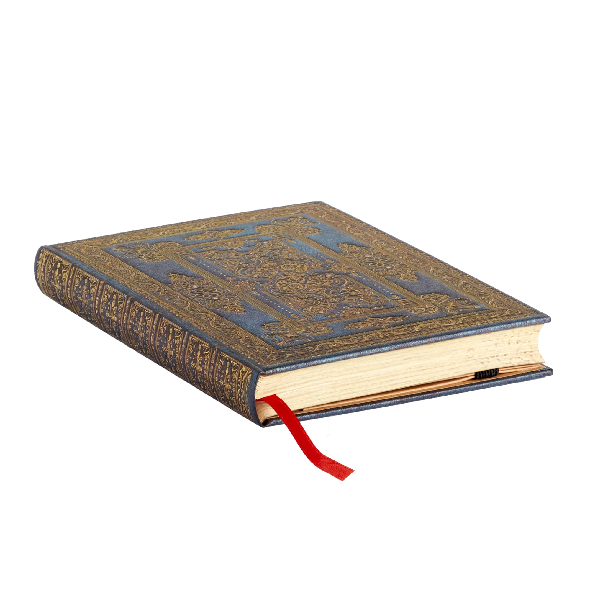 paperblanks-blue-luxe-mini-notizbuch-liniert-hardcover-mit-elastikband-luxe-desi image 3