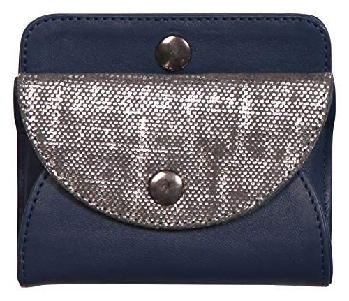 clairefontaine-lawrence-portemonnaie-aus-lammleder-11-5-x-2-x-8-cm-blau-silber image 3