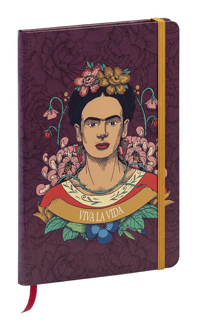 clairefontaine-frida-kahlo-notizbuch-a5-hardcover-liniert-80-blatt-mit-gummiband image 1