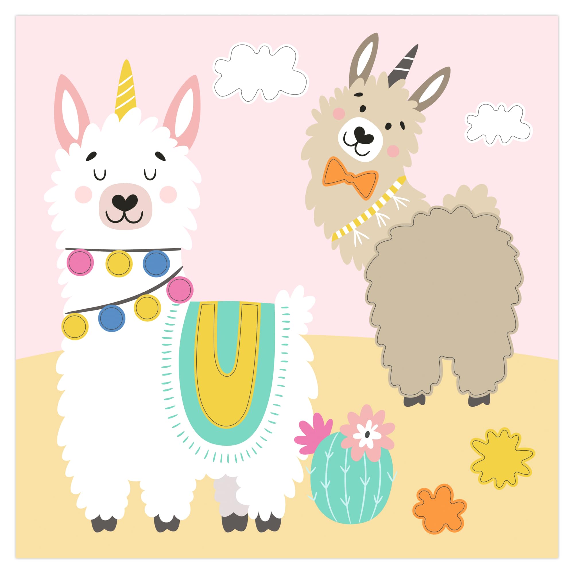 ursus-bastelset-filzbilder-happy-friends-8800001f-6-motivkarten-20-x-20-cm-mit-f image 4