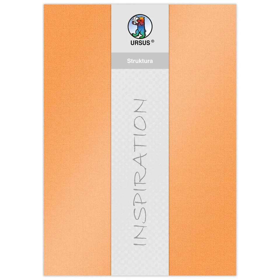 ursus-struktura-pearl-2-bastelkarton-orange-220-g-qm-23-x-33-cm-5-blatt image 1
