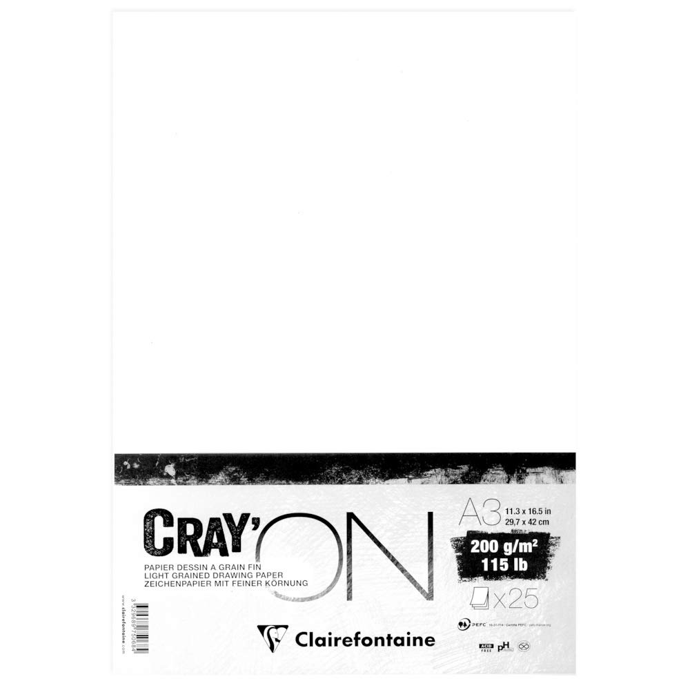 clairefontaine-cray-on-zeichenpapier-a4-21-x-29-7-cm-250-bogen-200-g-extra-wei image 5