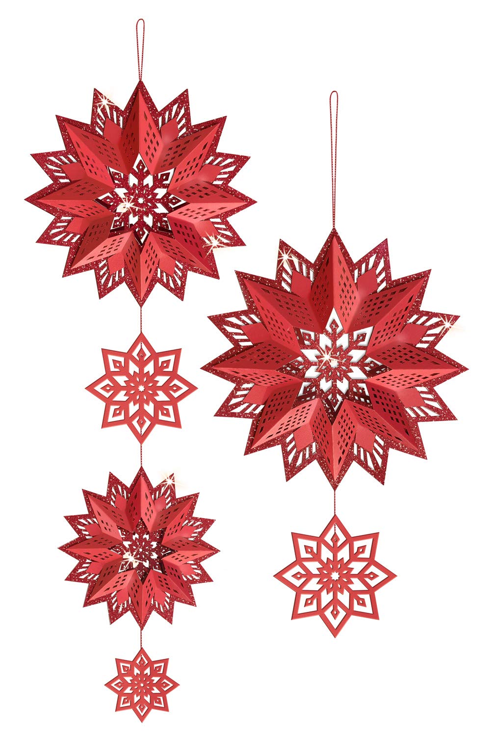 ursus-glitterstern-3d-estelle-rot-bastelset-f-r-3-sterne image 3