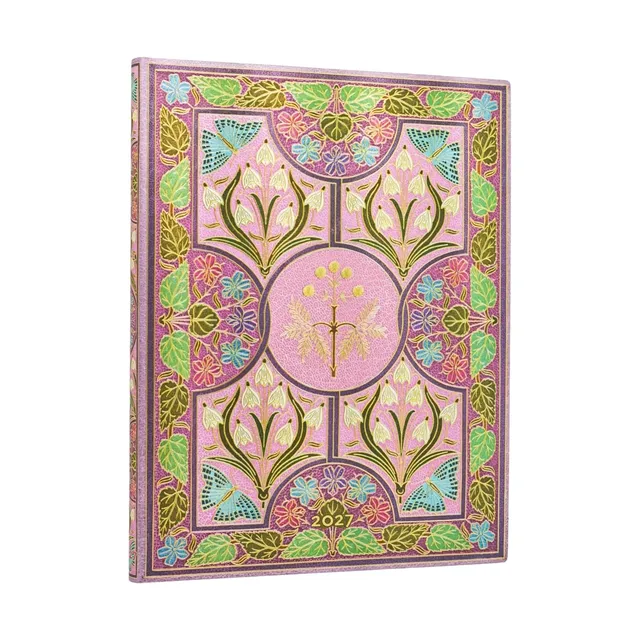 paperblanks-2027-mimosa-poetry-in-bloom-ultra-wochenplaner-softcover-mit-gummiba image 1