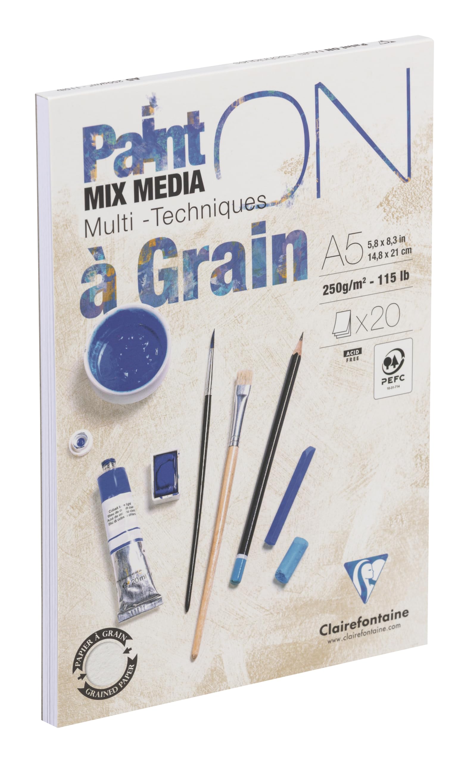 clairefontaine-painton-malblock-a3-250g-wei-glatt-25-blatt image 8
