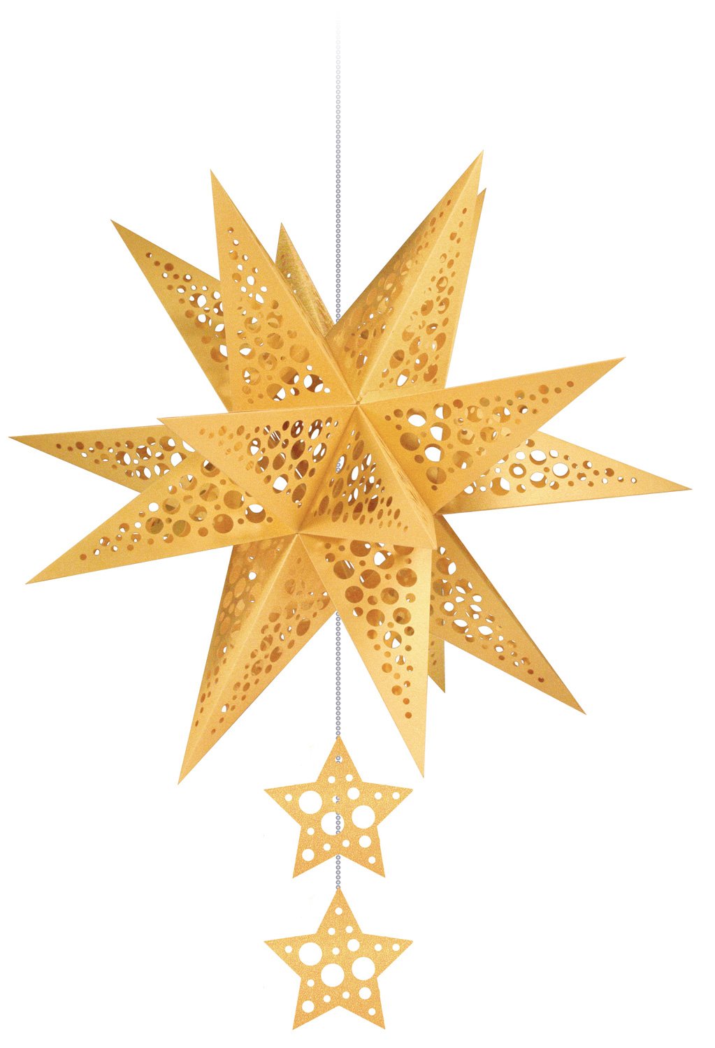 ursus-34570000-modena-stern-bastelset-mini-dots-gold-2-sterne-ca-25-cm image 2