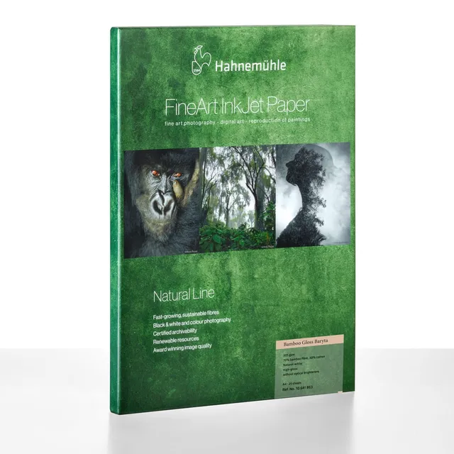 hahnem-hle-bamboo-gloss-baryta-fineart-inkjet-fotopapier-a4-305-g-m-naturwei image 1