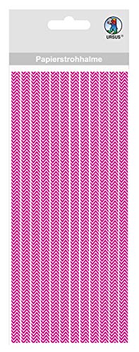 ursus-56750016-papierstrohhalme-mit-chevron-eosin-gr-e-s-24-st-ck image 2