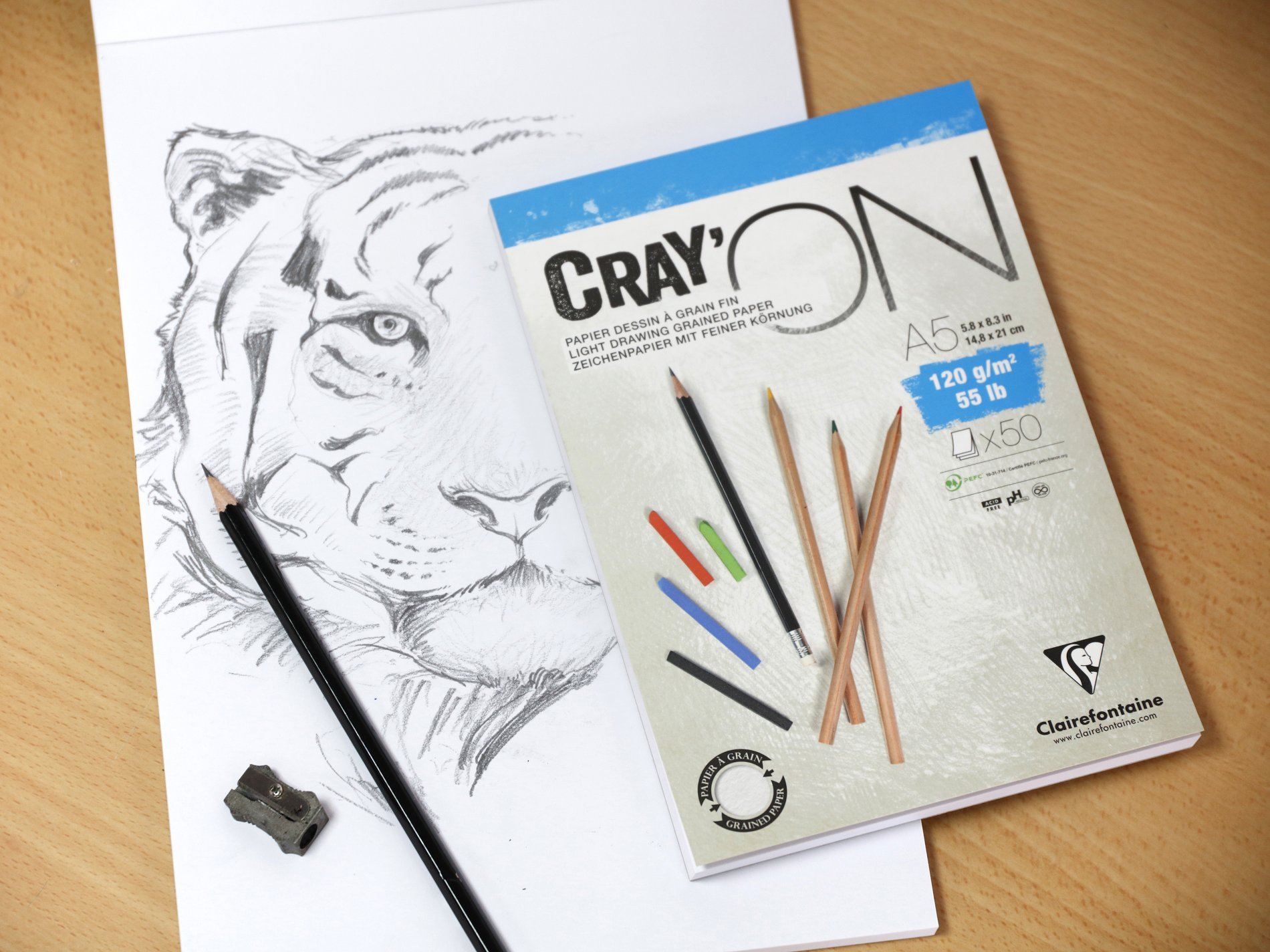 clairefontaine-cray-on-zeichenpapier-a4-21-x-29-7-cm-250-bogen-200-g-extra-wei image 2