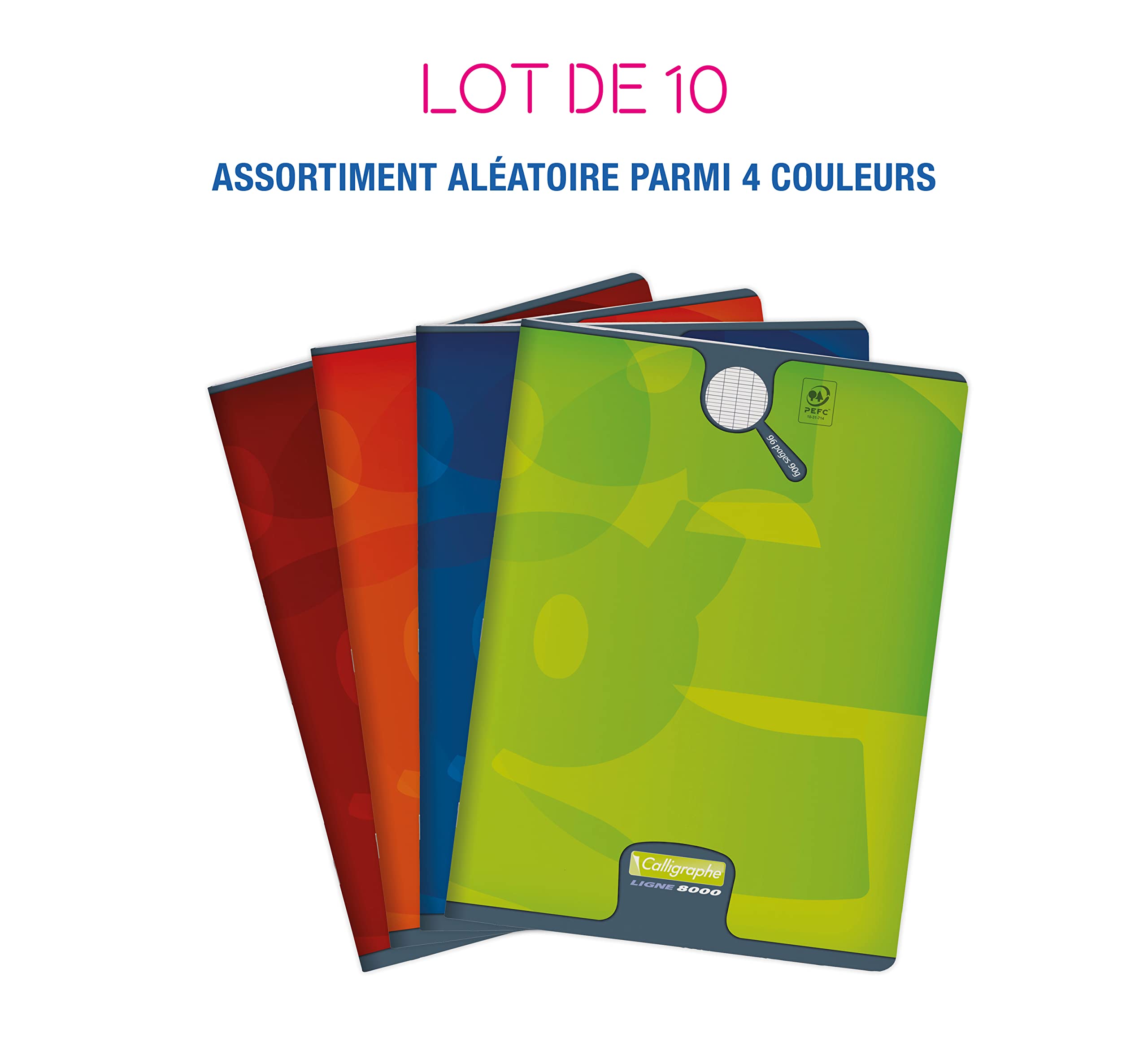 clairefontaine-calligraphe-schulhefte-a4-24x32-cm-90g-franz-sische-lineatur-10er image 2