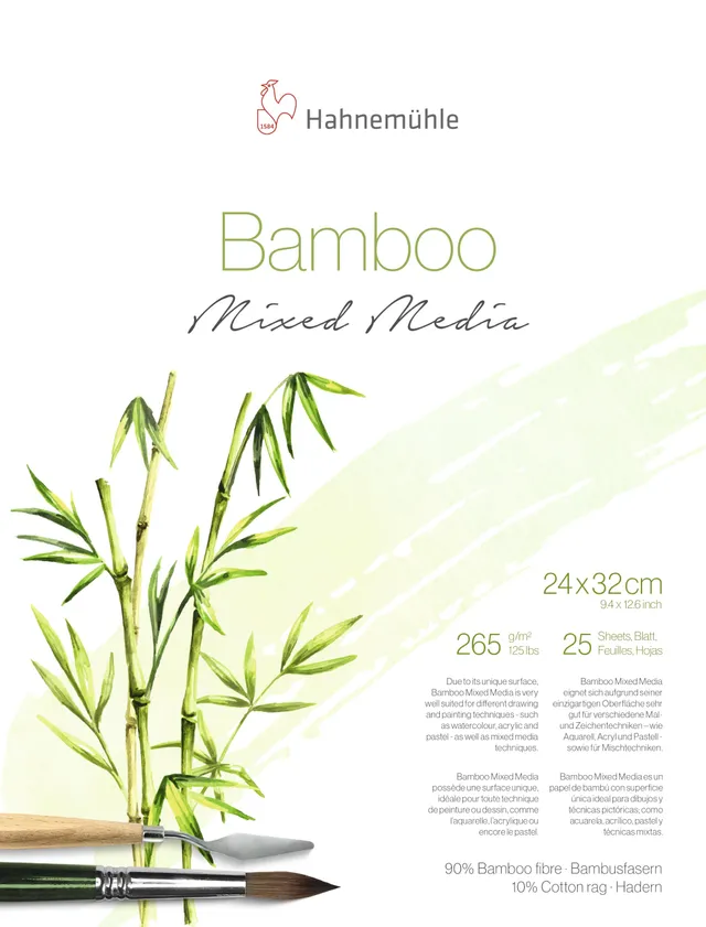 hahnem-hle-bamboo-mixed-media-pad-265g-24x32cm image 1