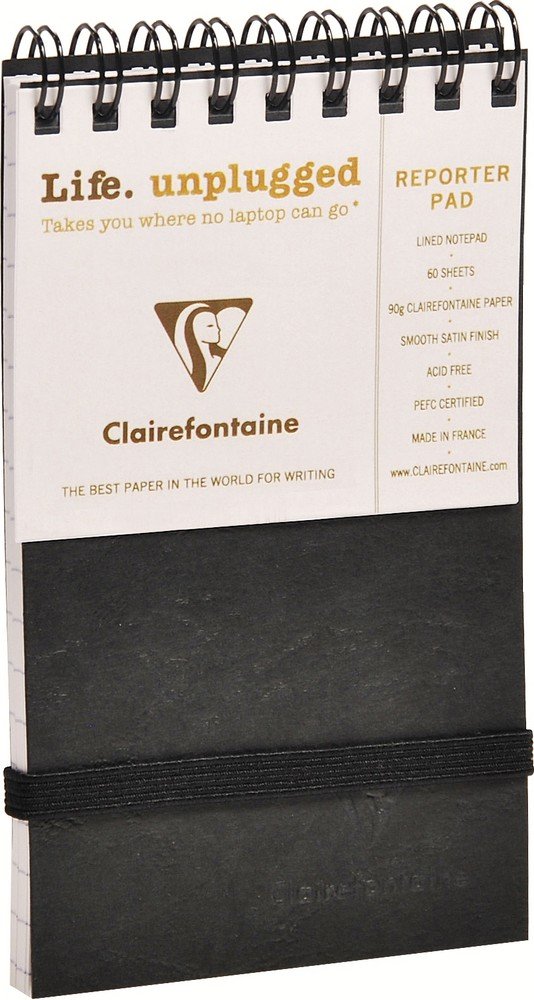 clairefontaine-age-bag-reporter-notizblock-liniert-7-5-x-13-cm-60-blatt-90-g-spi image 1