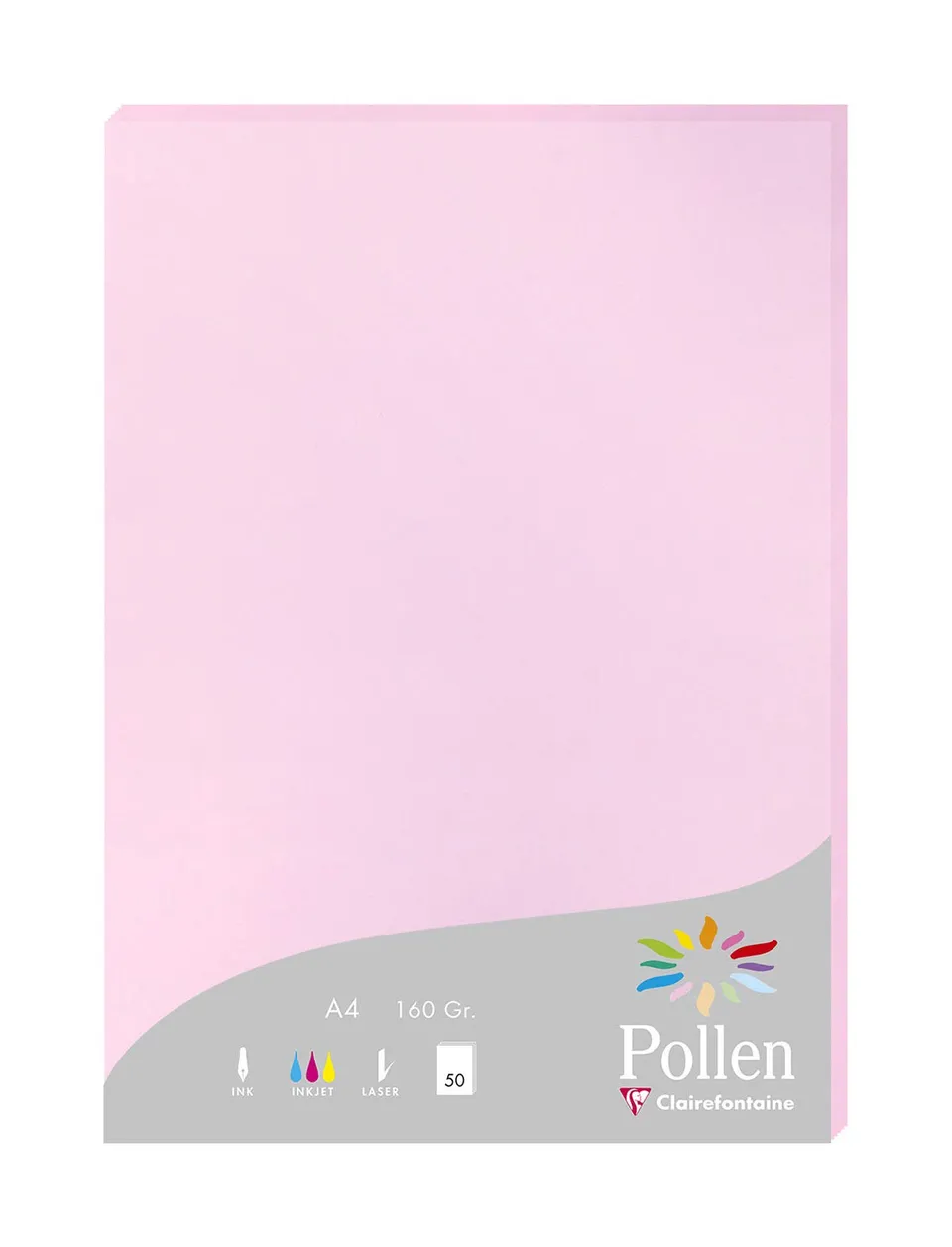 clairefontaine-pollen-14213c-karten-160-g-din-a4-21-x-29-7-cm-50-st-ck-bonbonros image 1