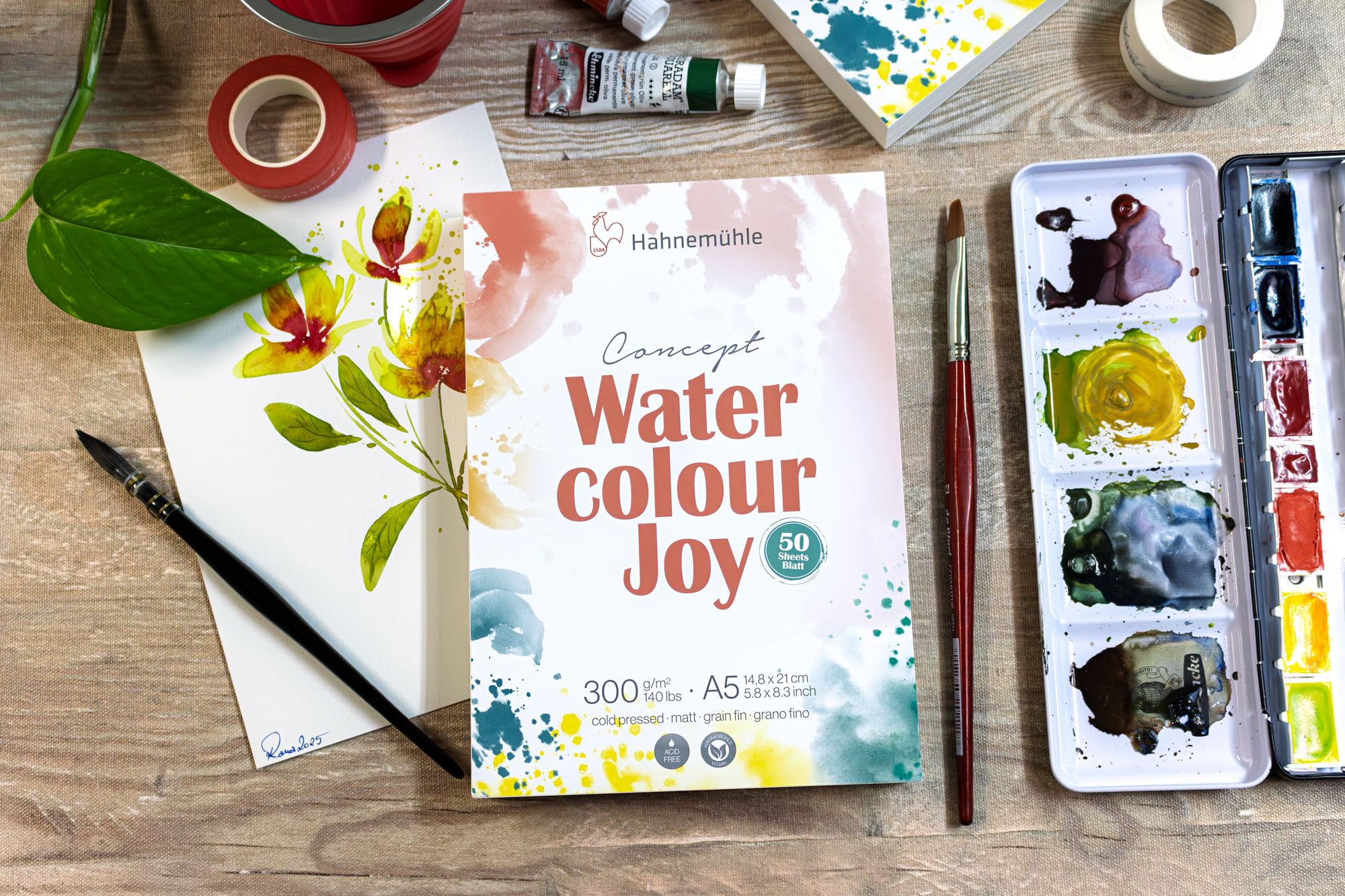 hahnem-hle-concept-watercolour-joy-aquarellblock-din-a3-25-blatt-300-g-m image 2