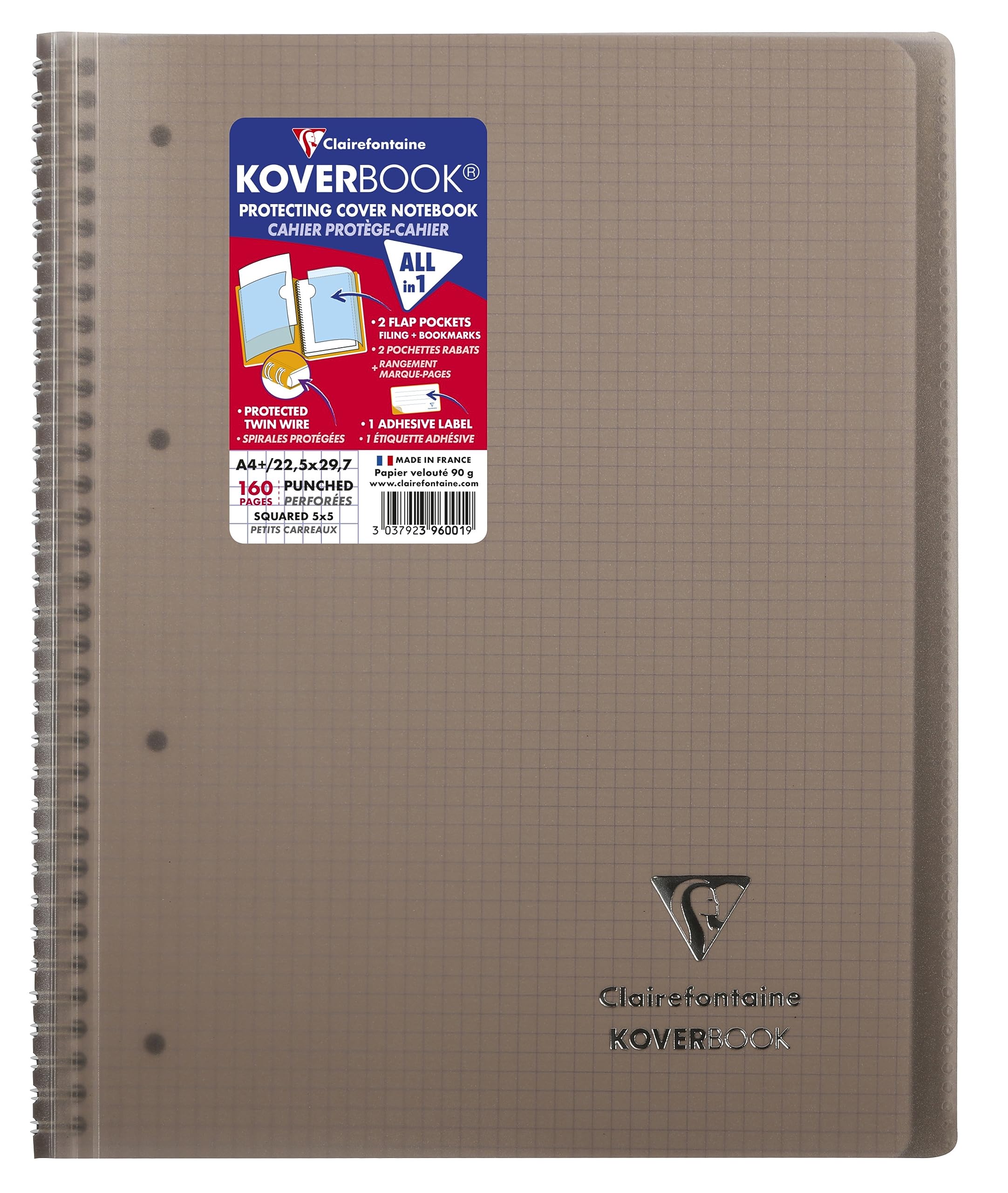 clairefontaine-koverbook-collegeblock-din-a4-kariert-80-blatt-90g-mit-pp-einband image 4