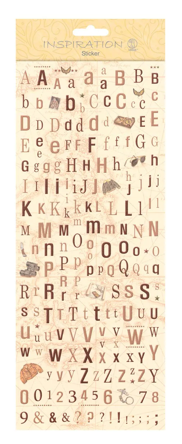 ursus-59700021-flat-sticker-letters-sand-selbstklebend-mit-glitter image 1
