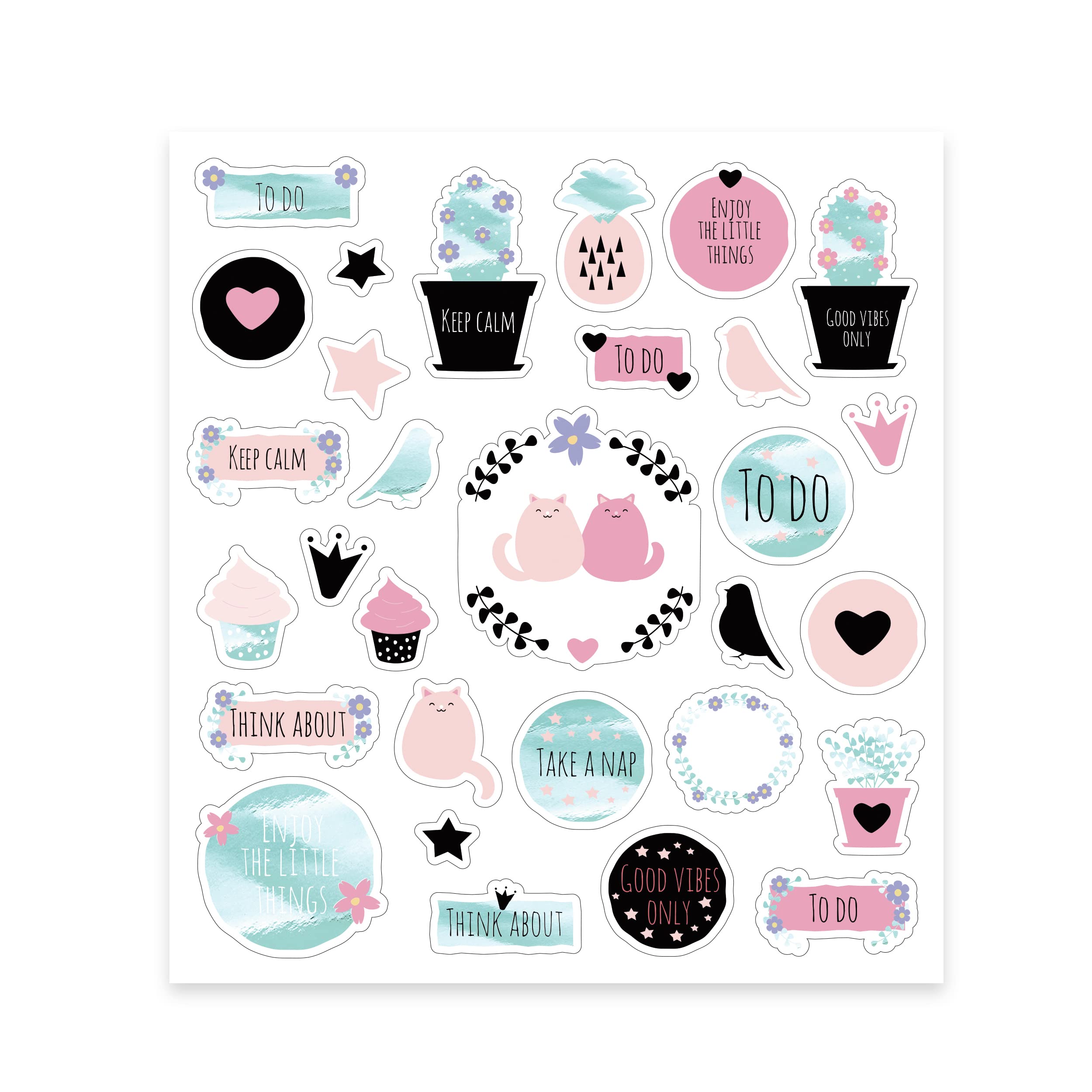 ursus-59540006f-glitzer-sticker-bullet-journal-130-st-ck image 3