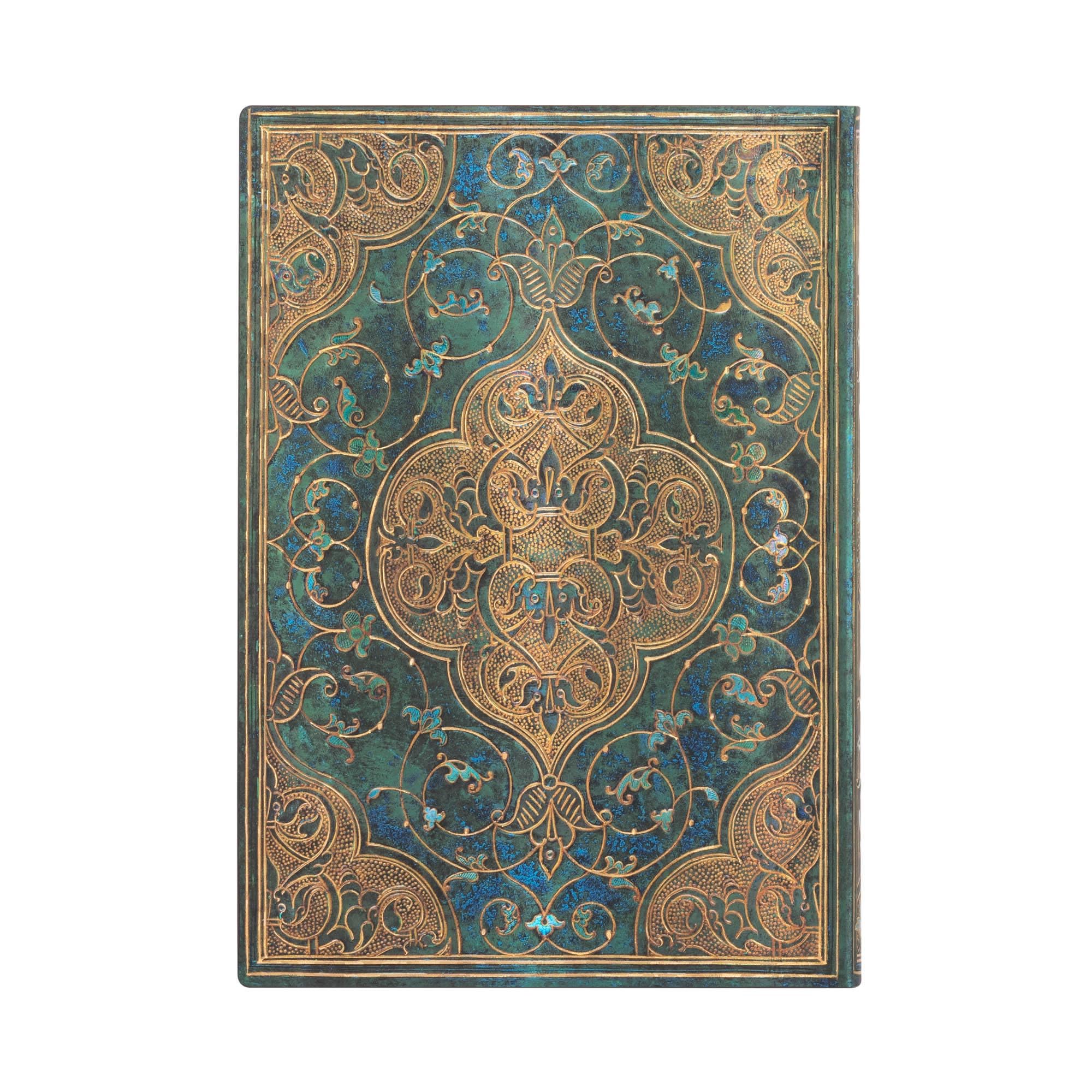 paperblanks-turquoise-chronicles-midi-journal-unliniert-flexi-softcover-100-gsm image 2