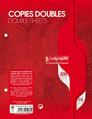clairefontaine-calligraphe-5080c-klausurb-gen-17x22-cm-franz-sische-lineatur-70g image 4
