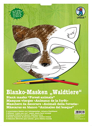 ursus-17050099-blanco-masken-waldtiere-6-st-ck-zum-selbstgestalten-mit-elastikba image 4