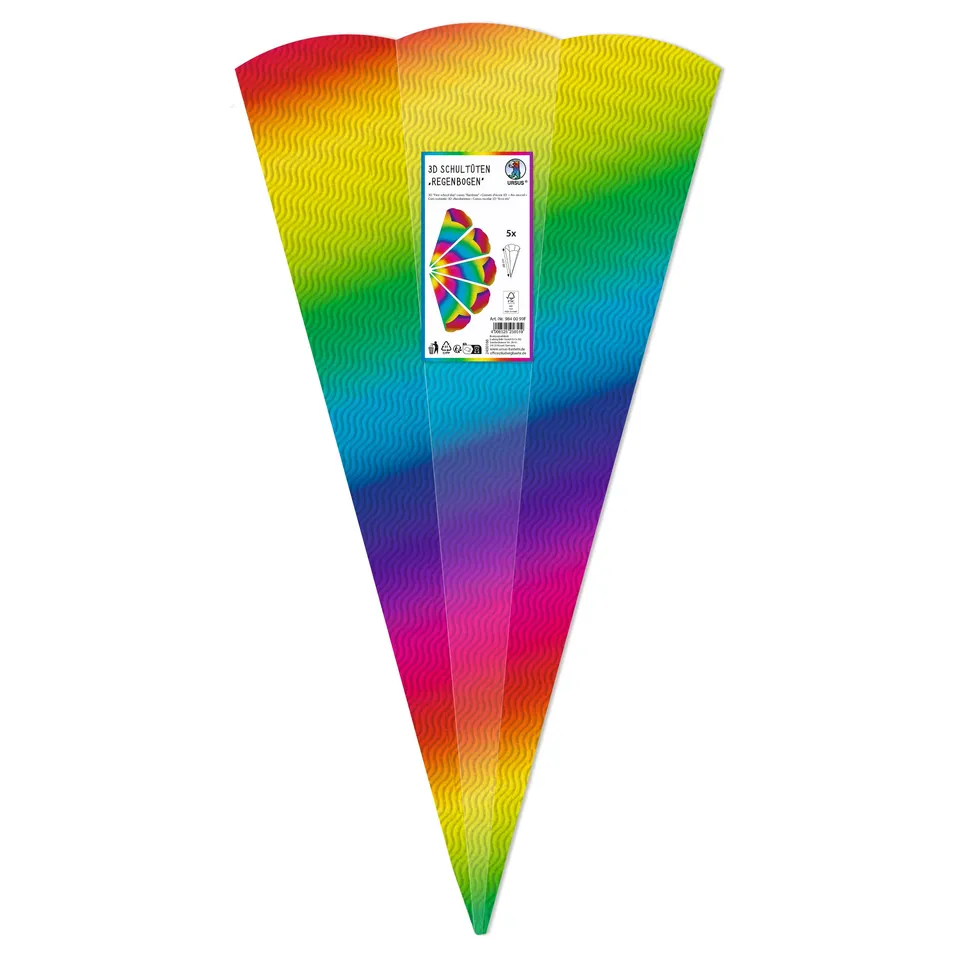 ursus-3d-schult-ten-regenbogen-984-00-99f-5-rohlinge-68-cm-6-eckig-3d-colorwellp image 1