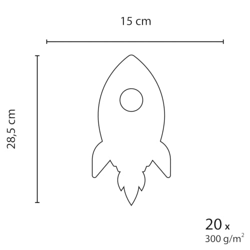 ursus-1712-00-13f-blanko-motive-rakete-20-st-ck-fotokarton-300-g-m-23-x-23-cm image 7