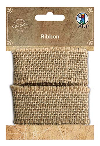 ursus-40570005-ribbon-juteband-stoffband-braun-vintage-optik-ca-3-cm-x-1-m image 2