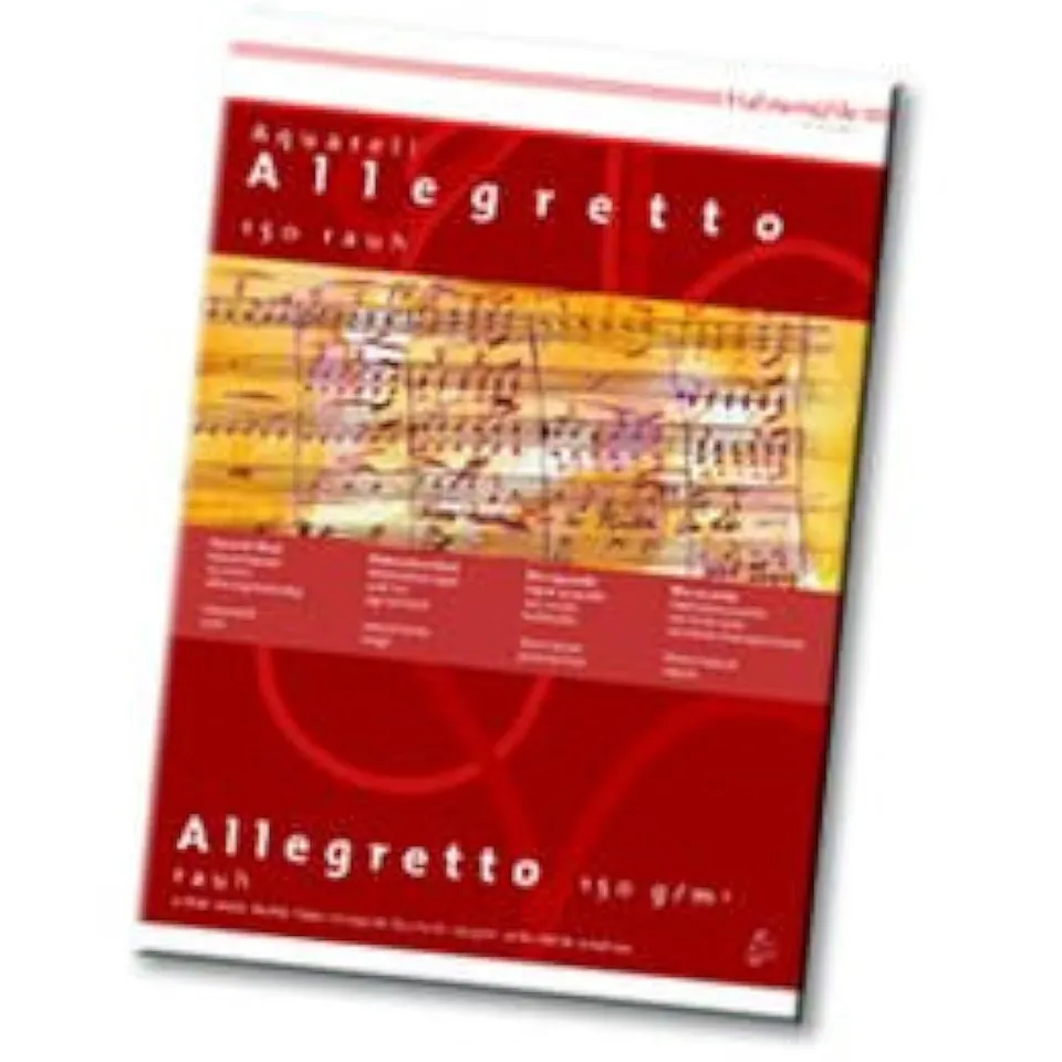 hahnem-hle-aquarellblock-allegretto-fein-rau-150-g-m-din-a4-10-blatt image 1